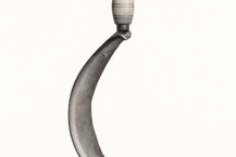 Mandy Boursicot (b. 1959, Hong Kong) Sickle, 2013 carbon on paper, 24 x 18 in.
