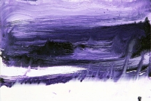 Attila Richard Lukacs (b. 1962, Calgary) The Sea in Winsor Violet, 2012 oil & enamel on canvas, 16 x 16 in.