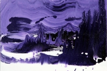 Attila Richard Lukacs (b. 1962, Calgary) The Ocean in Winsor Violet, 2012 oil & enamel on canvas, 16 x 16 in.