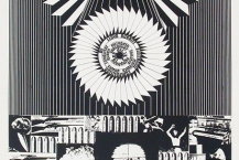 Michael Morris (b. 1942, Saltdean, England) Assassinations,1968 serigraph, 50 x 26.5 in. (paper)