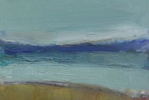 Skeena - Dusk, 2008, oil on canvas, 28 x 14 in.
