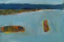 Island - Fog - Skeena, 1996-2013, acrylic on canvas, 30 x 37.5 in.