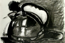 Kettle, 2009, charcoal on paper, 22 x 30 in.