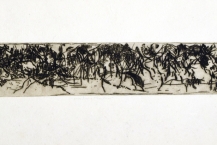 43. Ann Kipling (b. 1934), Landscape, Burrard Inlet, drypoint etching, 1966, 8.75 x 20.75 in. (paper)