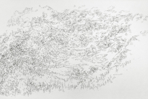 34. Ann Kipling (b. 1934), Landscape, micron pen & ink on paper, 1997, 24 x 39.25 in.