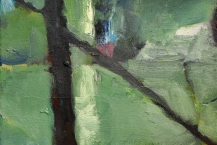 17. Edward Epp (b. 1950), Trees, Kitimat River, oil on canvas, 2012, 11 x 14 in.