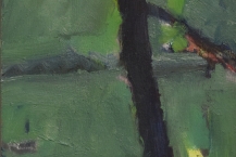 18. Edward Epp (b. 1950), Branch - Aspen, oil on panel, 2012, 11.75 x 11.75 in.