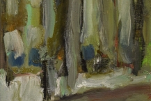 22. Edward Epp (b. 1950), Fall - Kitimat River, oil on panel, 2012, 10 x 7.25 x 1.5 in.