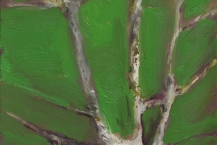 16. Edward Epp (b. 1950), Birches - Kitimat, oil on canvas, 2012, 12 x 11.75 in.