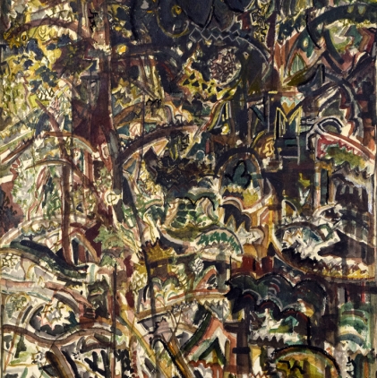 1. Forest Study, 1962, ink, watercolour & gouache on paper, 29.25 x 21.75 in. 