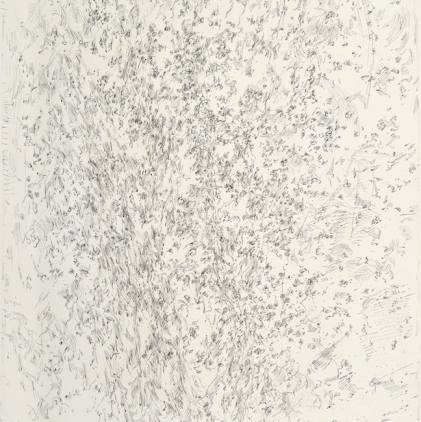 6. Study of a Pear Tree, 1969, ink on paper, 40 x 26 in. 