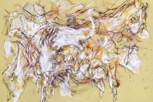 13. Goats, 1989, pastel & Conté on paper, 22.25 x 30 in.