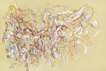 19. Goats, 1990, pastel & Conté on paper, 27.5 x 40.25 in. 