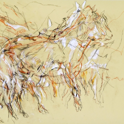 20. Goat, 1989, pastel & Conté on paper, 22 x 30 in. 