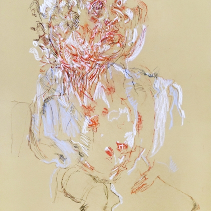 21. Maxina, 1990, pastel & Conté on paper, 44.25 x 30 in. 