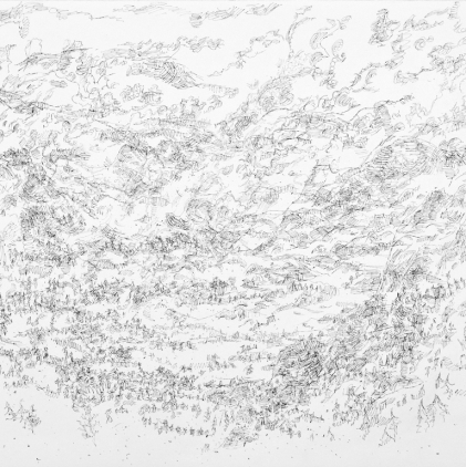 27. Landscape, 1997, Micron pen on paper, 25 x 39.25 in. 